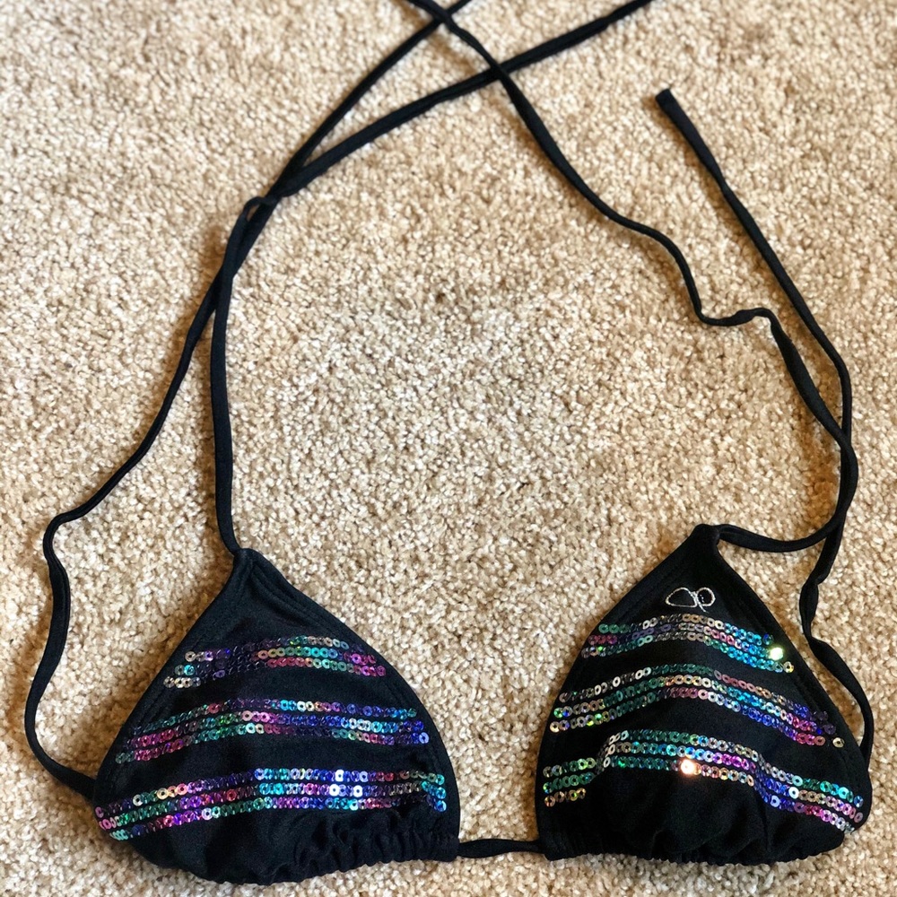 XS Mermaid colored sequins swim top